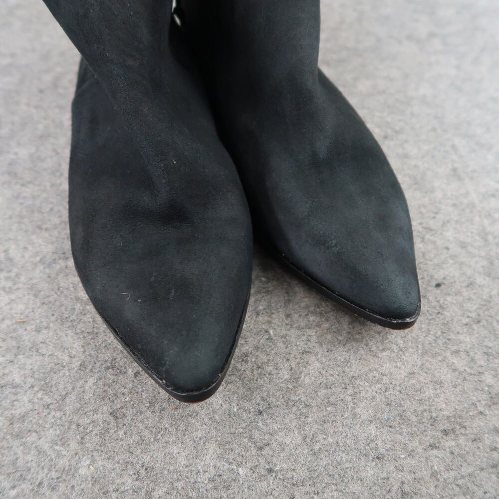 Splendid Shoes Womens 6 Bootie Niva Black Suede Leather Pointed Toe Ankle Boots - Picture 16 of 16